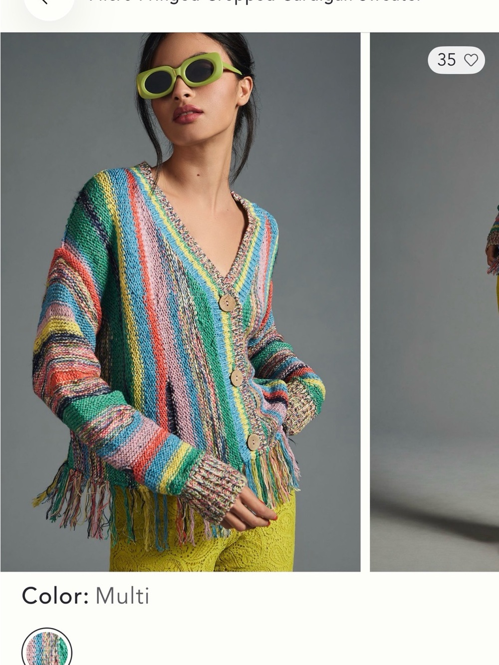 Anthropologie Pilcro Cardigan Sweater in Multi Size XS